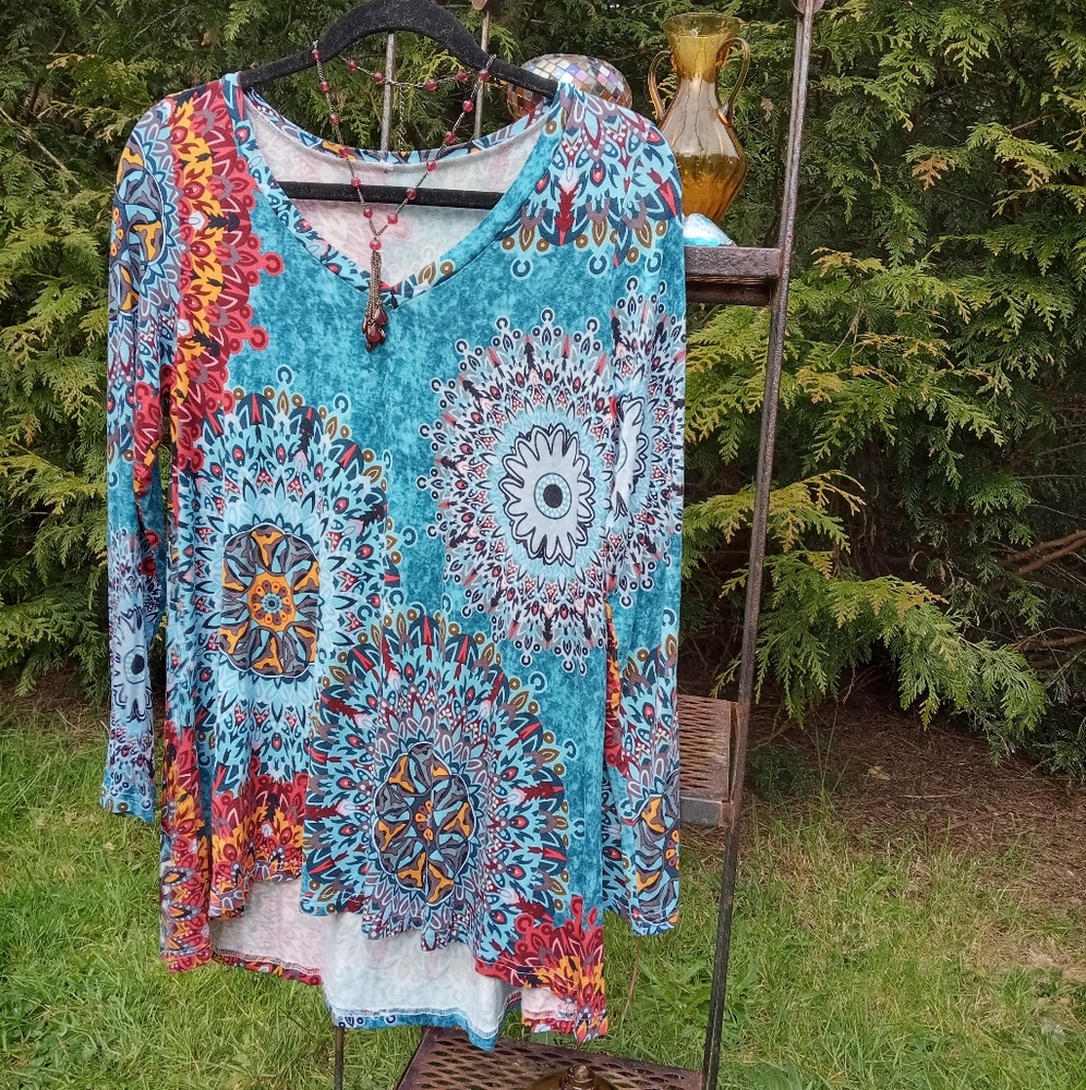 "M?" LS SWING HIGH/LOW DRESS/TUNIC